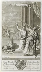 Griechischer Astronom, der die Sterne studiert, Illustration aus Buch 1 Teil 5 Kapitel 17 von 